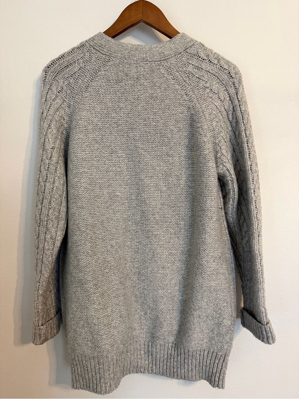 cupcakes & cashmere Light Gray Cable-Knit Bobble Cardigan with Pockets - Picture 5 of 7